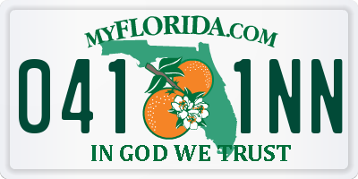 FL license plate 0411NN