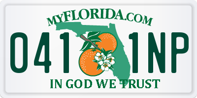 FL license plate 0411NP
