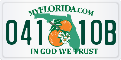 FL license plate 0411OB