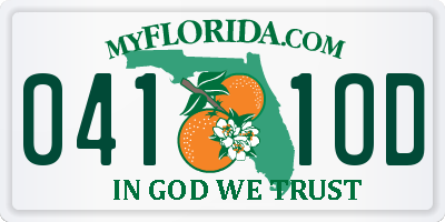 FL license plate 0411OD