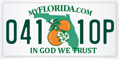 FL license plate 0411OP