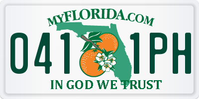 FL license plate 0411PH