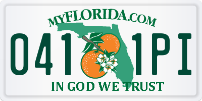 FL license plate 0411PI