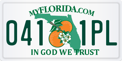 FL license plate 0411PL