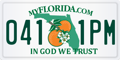 FL license plate 0411PM