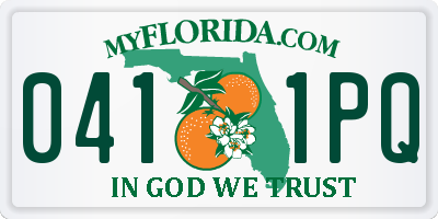FL license plate 0411PQ