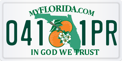 FL license plate 0411PR