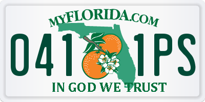 FL license plate 0411PS