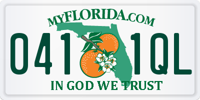 FL license plate 0411QL