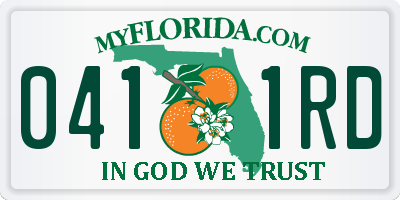 FL license plate 0411RD
