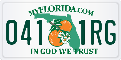 FL license plate 0411RG