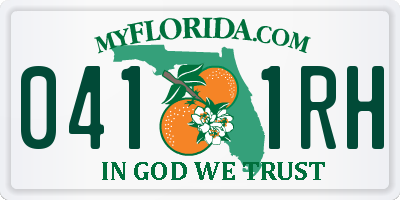 FL license plate 0411RH