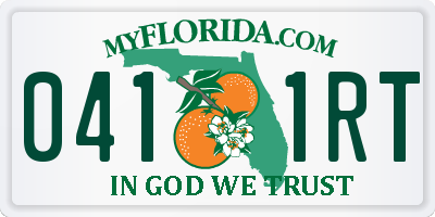 FL license plate 0411RT