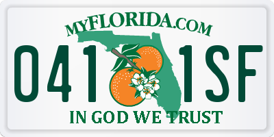 FL license plate 0411SF