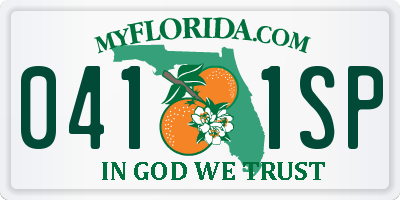 FL license plate 0411SP