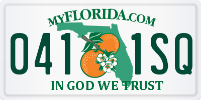 FL license plate 0411SQ