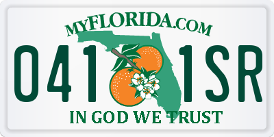 FL license plate 0411SR