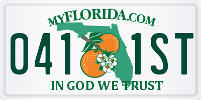 FL license plate 0411ST