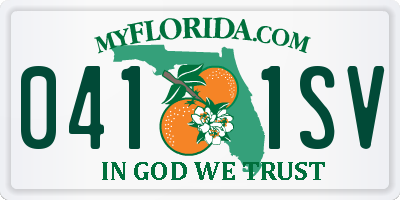 FL license plate 0411SV