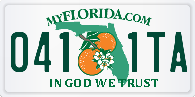 FL license plate 0411TA
