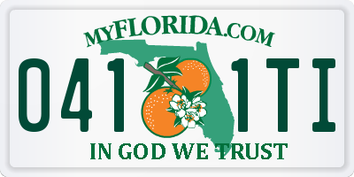 FL license plate 0411TI