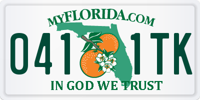 FL license plate 0411TK