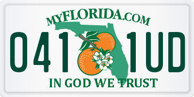 FL license plate 0411UD