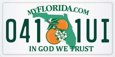 FL license plate 0411UI