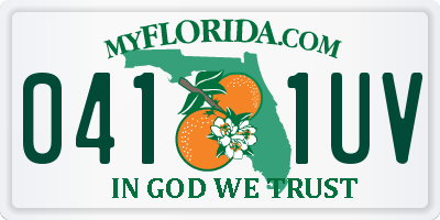 FL license plate 0411UV