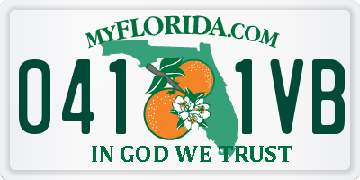 FL license plate 0411VB