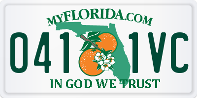 FL license plate 0411VC