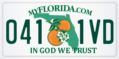 FL license plate 0411VD