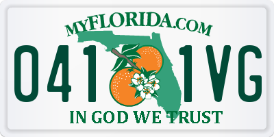 FL license plate 0411VG