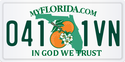 FL license plate 0411VN