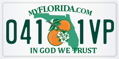 FL license plate 0411VP