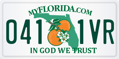 FL license plate 0411VR