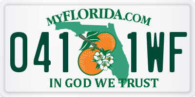 FL license plate 0411WF