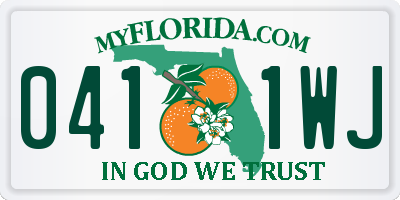 FL license plate 0411WJ