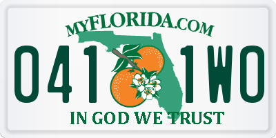 FL license plate 0411WO