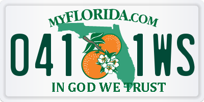 FL license plate 0411WS