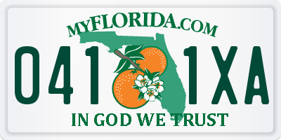 FL license plate 0411XA