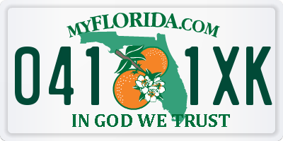 FL license plate 0411XK