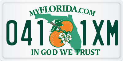 FL license plate 0411XM