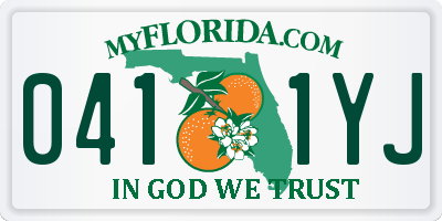 FL license plate 0411YJ