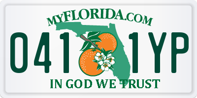 FL license plate 0411YP