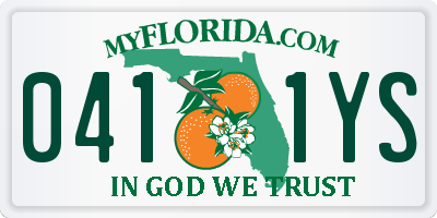 FL license plate 0411YS