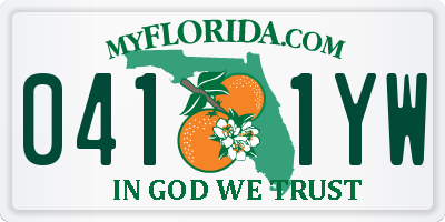FL license plate 0411YW