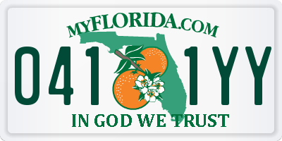 FL license plate 0411YY