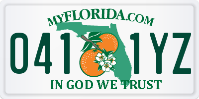 FL license plate 0411YZ