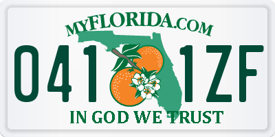 FL license plate 0411ZF